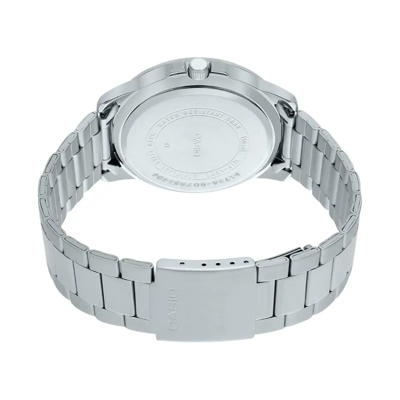 Casio Enticer Triple-fold Clasp Black Dial Men's Watch- MTP-VD01D-1E2V